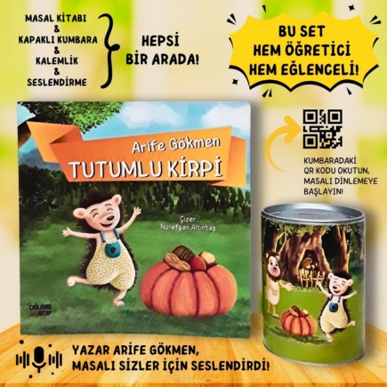 TUTUMLU KİRPİ MASALI SESLENDİRME QR KODLU KONSEPT KUMBARA HEDİYELİ